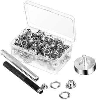 DOITOOL 203piezas Remachadora Ojales Kit Ojales De Colores Botón De De Cierres