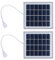 Mini Panneau Solaire 5W, Chargeur de Panneau Solaire Portable à 2 Packs avec USB Plug et Dos pour les Lecteurs Mp3 de Téléphone Portable MP4 Apparents de Caméra Ventilateur de