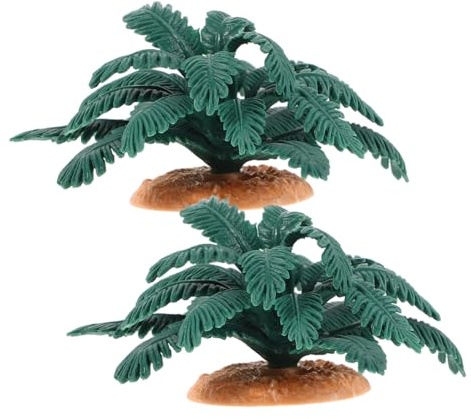 EXQUIMEUBLE Künstliche Palmenmodelle PVC Mit Sockel Miniatur Kokospalmen Landschaftsdiorama Wetterbeständige Wohn Und Bürodekoration Pflegefreie Tischpflanzen