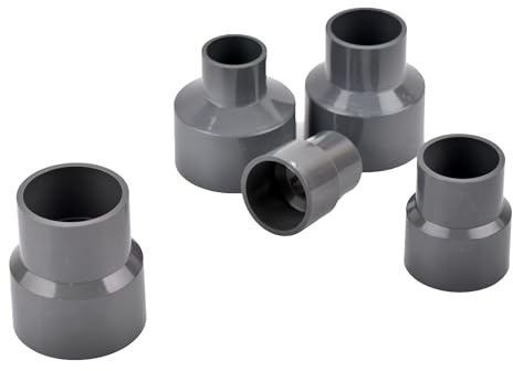 Raccords réducteurs en PVC gris, adaptateurs réducteurs for tuyaux d'alimentation en eau de 50 à 20 mm, raccords en PVC de 20/25/32/40/50 mm(50x32mm)