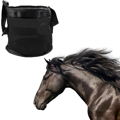 Futterbeutel für Pferde, Futter- und Getreidebeutel für Pferde, verstellbare Slow Bags aus Polyester-Mesh, Pferdezubehör