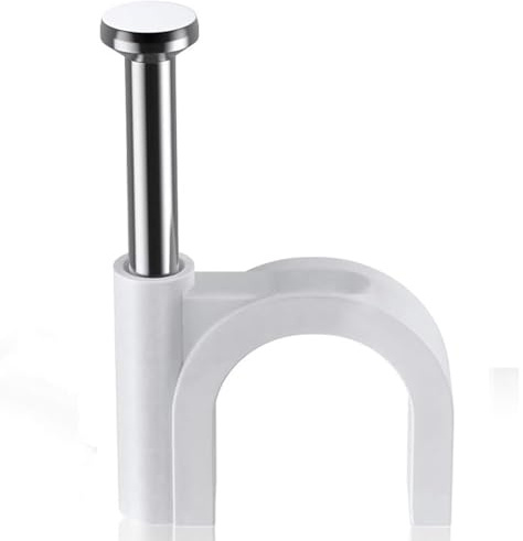 OAIGE.W 100 cable clamps, white 6mm cable clamp, used for Ethernet cables, telephone lines, TV cables (white -6mm-100)