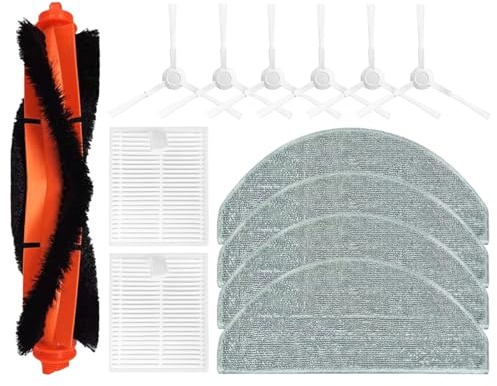 Compatibile con Xiaomi E10/E10C/E12/B112 3C Plus C103 Robot Aspirapolvere, Kit Filtro e Lavapavimenti 5 in 1