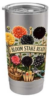 Bloom Stake Ready Dahlia Row Stainless Steel Insulated Tumbler