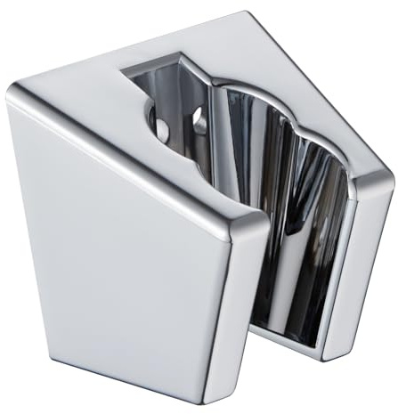 Aomasi Square Hand Shower Holder for Bathroom Shower, Chrome, Wall Mounted | Premium ABS Plastic, Rustproof and Waterproofing, Shower Hose Bracket with Two Slot, Fits Outside or RV, Drilling Mounted