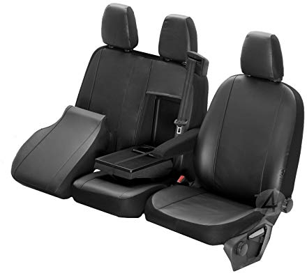 Z4L VIP Sitzbezüge Hochwertiges Kunstleder geeignet für Toyota Proace - 100% Passgenau, 3 mm Polyurethan-Schaum, Dreischichtiges Material, Futter Verstärkt