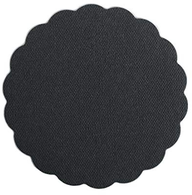 500 Airlaid Glasuntersetzer rund für Gläser 9cm Durchmesser Stoffähnlich | Untersetzer Getränkeuntersetzer Coasters Stoffoptik | Hochzeit Gastronomie Catering Hotel | Premium QUALITÄT | Schwarz