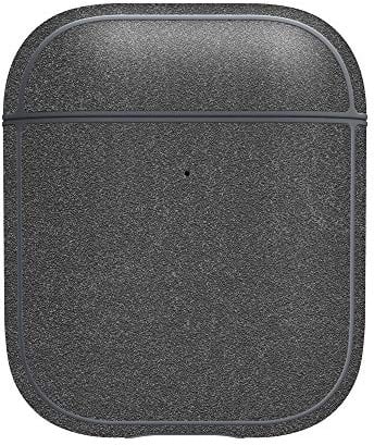 Incase Metall-Design Case Schutzhülle kompatibel mit Apple AirPods 1 & 2 - Grau [LED sichtbar I Unterstützt wireless kabelloses Laden I Markrolon-Polycarbonat-Außenseite]