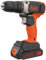 Taladro de 18 V, kit de 1 batería, para Black & Decker, taladro/destornillador inalámbrico