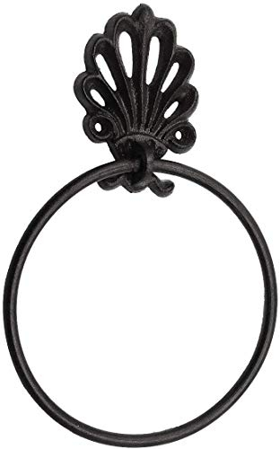Kassbest Antique Cast Iron Towel Ring Rustic Towel Holder for Bathroom Accessories Wall Mounted