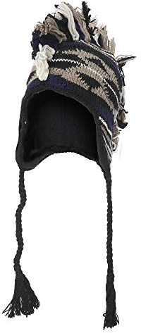 THE COLLECTION ROYAL Mohawk Beanie-Mütze mit Ohrenklappe, gefüttert, grau, Einheitsgröße