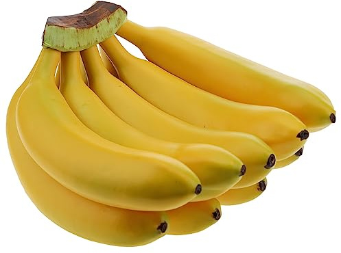 Woration Mazzo di banane finte, simulazione di frutta, decorativo, realistico, realistico, modello alimentare, per fotografie, oggetti di scena per cucina, matrimonio, casa, feste, 9 teste