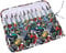 Amoyie Trousse pour Pinceaux de Peinture, Sacs Organiseurs en Tissu, Porte-brosses Pochettes Rouleaux, 22 Poches
