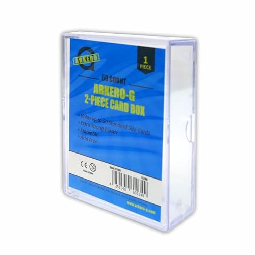 Arkero-G 2-Piece 50 Count Card Box (für über 50 Karten) - Schutzbox für Poke, Magic, YuGiOh! Sammel-Karten