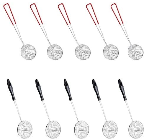 Fondue Siebchens 10 StüCk Edelstahl Feinmaschiger Seiher Praktischen Feinmaschig KüChensieb Mit Griffen Perfekt Garen