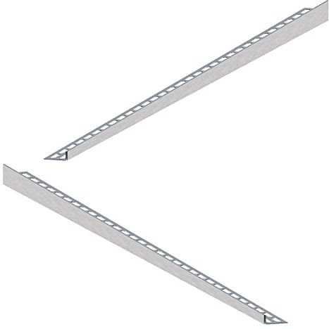Aquabad Edelstahl Gefälleprofil Clive für begehbare Dusche 120cm, 1x paar (links und rechts), Kantenhöhe 12mm
