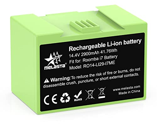 melasta ABL-D1 14,4V 2900mAh Capacità Reale Li-ion Batteria di Ricambio per iRobot Roomba i8/i8+ i7/i7+ i4/i4+ i3/i3+ e5 e6 4624864 7150 7550 i7158 i7550 i755020 Batteria di Ricambio