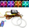 Qasim Angel Eyes Halo Anillos Luces de algodón 12V 70MM RGB LED Universal para Motocicleta Coche Scooter Motocicleta DRL Faro APP Control Bluetooth Multicolor Paquete de 2