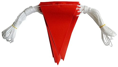 Mobestech 1 Saite Quarantäne-warnflagge Dekorationsfahnen Aus Nylonstoff Weiße Luftschlangen Sicherheitsbaufahne Straßenbaufahne Flaggendekor Rote Flagge Party Polyester Lieferungen Dreieck