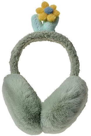 Melady Ohrenwärmer für Kinder Blume one size Grün Polyester