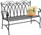 DanDiBo Gartenbank Metall 2 Sitzer Wetterfest Sitzbank Garten Bank Antik 18940 Dunkelbraun Metallbank 120 cm Eisenbank