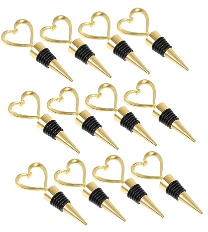 HOMSFOU 12 Pezzi A Forma Di Cuore Tappo Del Vino Tappo Di Sughero Sigillante Cuore Decorazione Tappi Di Bottiglia Di Vino Vuoto Riutilizzabile Bottiglia Di Vino Tappo Di Sughero Tappi Per