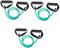 YARNOW Lot De 3 Bandes De Résistance pour Yoga Exercice Corde De Traction Bande Extensible avec Poignée Matériau Naturel Élastique Robuste pour Yoga Pilates Musculation