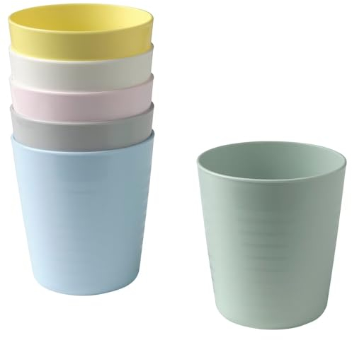 IKEA Kalas Childs Kunststoffbecher, Pastellfarben, mehrfarbig, 6 x 17 cm, 6 Stück