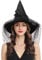 Livofloral Karneval Hexenhut, Schwarz Feder Spinnen Hexen Hut Dekoration für Karneval Halloween Kostüm, Party Hexe Kostüm, Mardi Gras, Cosplay, Maskerade (Schwarz)