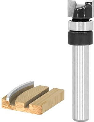 SICWOOD Flush Trim Router Bit 1/4 Zoll Schaft, 3/8 Zoll Schnittdurchmesser, 1/4 Zoll Schnittlänge, Muster Top Bearing Template Flush Straight Cut Trim Router Bit, für Holzbearbeitung Trimmen