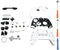 Hzxkqmil Kit Guscio Completo di Ricambio per Xbox One S/X Controller (Modello 1708), Custodia Fai da te Frontalino Coperchio Anteriore Piastre Posteriori Pulsanti Accessori (Bianco)