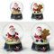 LED Schneekugel Santa mit Baum | 6,5x8,5cm Glas Polyresin | Schüttelkugel mit Schneewirbel und Farbwechsel Weihnachtsdekoration (1 x 2er Set Schneekugel Santa)