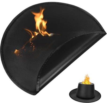 Milisten Feuerstellenmatte Runde Grillmatte Ofenmatte Schutzmatte Für Grill Bodenschutzmatte Kochzubehör Für Außenbereich