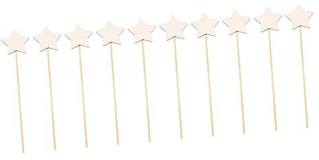 KOMBIUDA 10stücke Feenstäbe Zum Bemalen Aus DIY Feenstäbe Für Junge Mädchen Kinderspielzeug Feenstab Basteln Muster Leeren Feenstäben An Motto-Partys Und Bühnenauftritten Als Fotorequisite