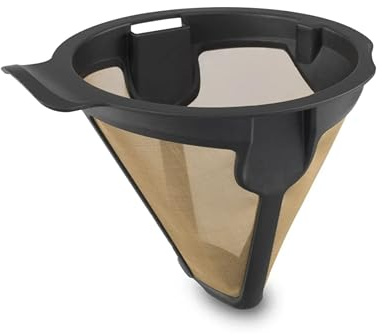 Ninja Coffee Permanent Filter for Hot and Cold Brewed System, for Coffee Grounds, Gold Tone Filter, Compatible with CP307, 119KKWCP30