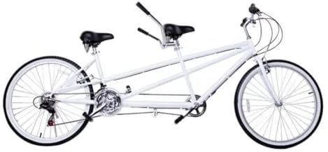 Vélo tandem 2 places Fat Tire 66 cm en acier à vitesse unique