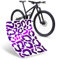 Riesel Design® Fahrrad Aufkleber Set – 20x15 cm Sticker Kit für Rahmen & Helme – Wetterfest & Stylisch (metallic lila)