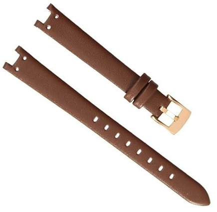 hoosouk Lederarmband für Damen von Anne Klein Ak2156/2157/2618, konkave Schnittstelle, Rindsleder(Brown-Golden-K12)