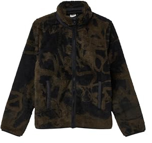 s.Oliver Kuschelige Teddy-Jacke mit All-over-Print