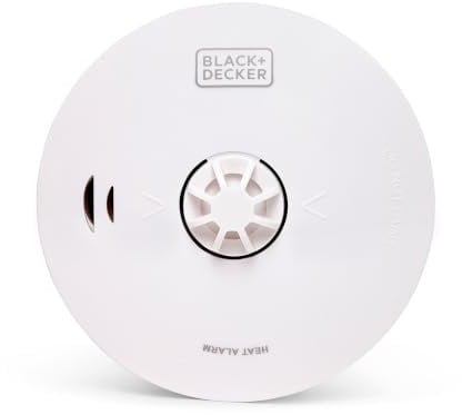 Black + Decker Hitzemelder Einfach zu installierender Wärmealarm für Zuhause 10 Jahre Batterielebensdauer mit eingebauter Lithiumbatterie Einfach zu montierender Detektorsensor