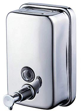 Beelee Chrome Finish Double Sapone – Shampoo – Dispenser di gel, acciaio inossidabile 304, 800 ml