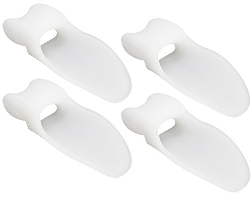 com-four® 4X Zehenspreizer, Zehentrenner, 2 Paar, aus Soft Gel Silikon, bei Hammerzehen und Hallux Valgus