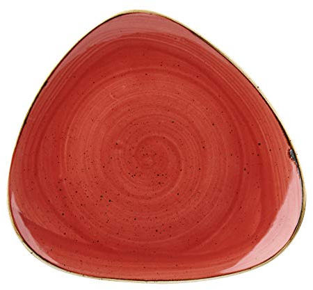 Churchill Stonecast -Triangle Plate Teller- Durchmesser: Ø22,9cm, Farbe wählbar (Berry Red)