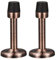 sourcing map Door Stopper Stop Bumper Wall Protector Sound Dampening Wall Mount W Rubber Tip Copper Tone 2pcs