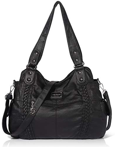Angel Barcelo Roomy Fashion Hobo Damenhandtaschen, PU Lede Damen Geldbörse, Umhängetaschen, Umhängetasche Tote, Gewaschene Ledertasche