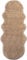 WOLTU Fellteppiche Schaffell, Kunstfell Lammfellimitat Teppich flauschig, Longhair Fell Optik, Dekofell für Stühle, Couch, Sofa Wohnzimmer Schlafzimmer, Weiß + Braun,(170-180) x 60cm