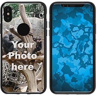PhoneNatic personalisierte Handyhülle für iPhone X Max/Xs Max Custom Case Schwarz zum selbst gestalten mit eigenem Foto Bild Text individuell