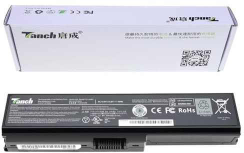 Tanch® Batterie de Portable PA3817U-1BRS pour Toshiba Satellite A660 L630 L635-10T L650 L655 L670 L675D L750-114 L755 C640 C650 C650D C660 C670 C675 C655 C660-m21d 10.8V 4400mAh 48W