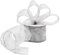 Belle Vous Organza Band Silber Weihnachten - 20m x 63mm Glitzer Schneeflocken Geschenkband Chiffon Breit mit Draht – Schleifenband Satinband Dekoband Bänder für Geschenke, Weihnachtsdeko, Basteln