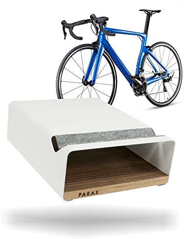 PARAX Fahrradhalter - Wandhalterung für Fahrrad - Indoor Fahrrad Aufbewahrung - Fahrrad Aufhängung aus Aluminium & Holz - Fahrradträger Walnuss - M
